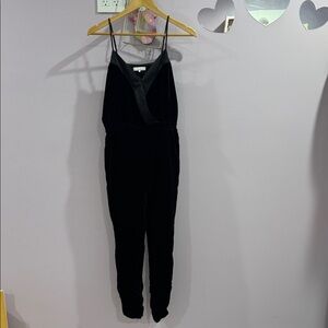 Parker Black Velvet jumpsuit  size o